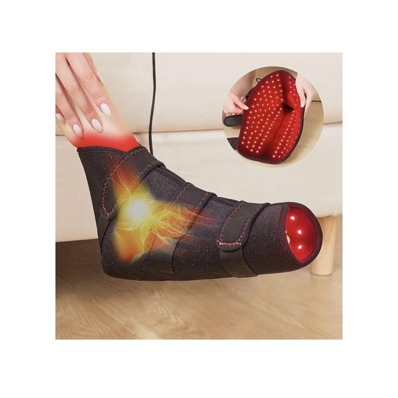 JOBYNA Red Infrared Light Foot Warmer Shoe 158 LED Therapy Black JB-HW-M39